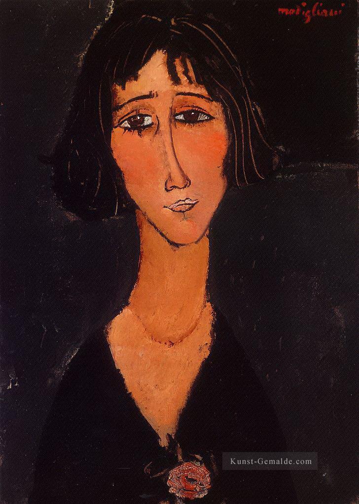 junges Mädchen eine Rose 1916 Amedeo Modigliani trägt Ölgemälde